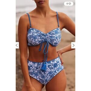 Maaji Blue and White Floral two Piece